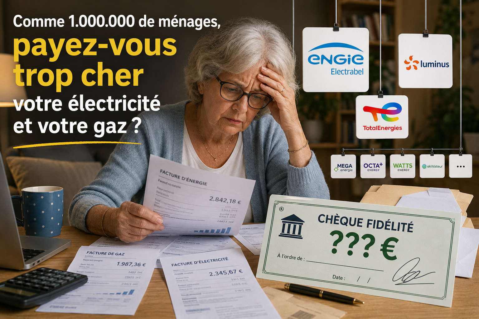 Comme 1.000.000 de ménages, payez-vous trop cher votre électricité et votre gaz ?